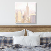 Manhattan in de Mist | New York City Canvas Afdruk (Insitu (Slaapkamer))