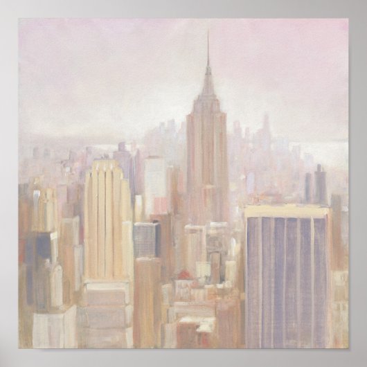 Manhattan in de Mist | New York City Poster (Voorkant)
