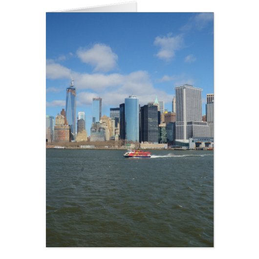 Manhattan in de verte. (Voorkant)