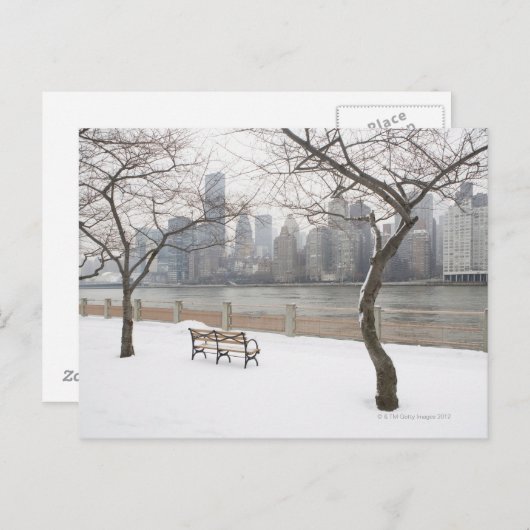Manhattan in de winter briefkaart (Voorkant / Achterkant)