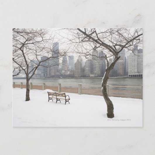 Manhattan in de winter briefkaart (Voorkant)