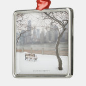 Manhattan in de winter metalen ornament (Links)