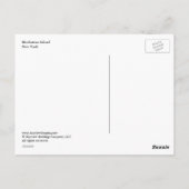 Manhattan Island Briefkaart (Achterkant)