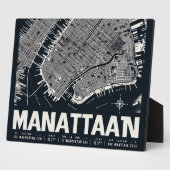 Manhattan Kaart Illustratie Fotoplaat (Zijkant)