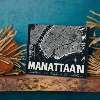Manhattan Kaart Illustratie Fotoplaat