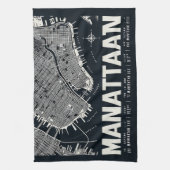 Manhattan Kaart Illustratie Theedoek (Verticaal)