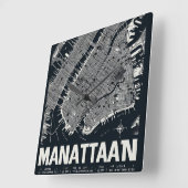 Manhattan Kaart Illustratie Vierkante Klok (Hoek)