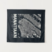 Manhattan Kaart Illustratie Wandkleed (Voorkant (horizontaal))