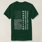 Manhattan Kansas American flag  T-shirt (Design voorkant)