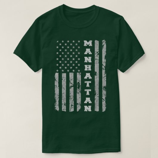 Manhattan Kansas American flag  T-shirt (Design voorkant)