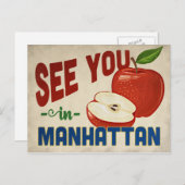Manhattan Kansas Apple - Vintage Travel Briefkaart (Voorkant / Achterkant)