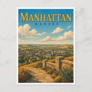 Manhattan Kansas Bluemont Hill GeoSaga Briefkaart