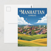 Manhattan Kansas Briefkaart (Voorkant / Achterkant)