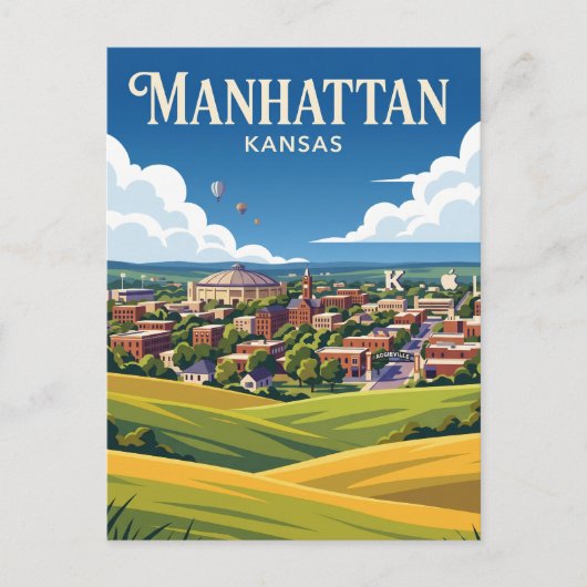 Manhattan Kansas Briefkaart (Voorkant)