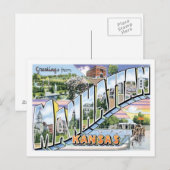 Manhattan Kansas Travel America City Briefkaart (Voorkant / Achterkant)