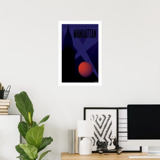 Manhattan (klein Poster) Poster (Thuiskantoor)