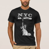 Manhattan Liberty Statue New York City Nyc Mannen T-shirt (Voorkant)