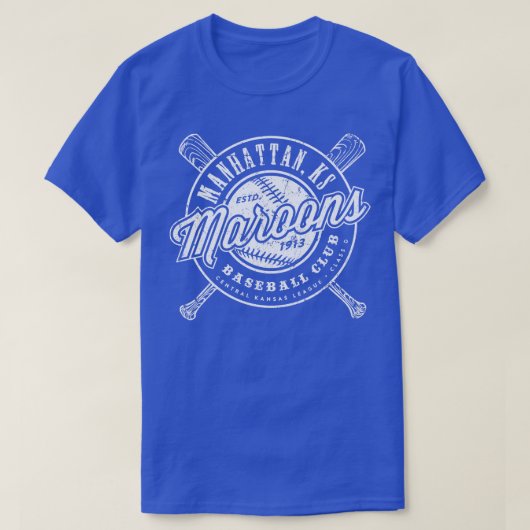Manhattan Maroons Honkbal T-shirt (Design voorkant)