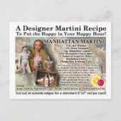 Manhattan Martini Recipe Briefkaart (Voorkant)