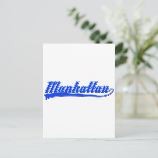 Manhattan met spoeling briefkaart (Staand voorkant)