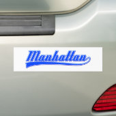 Manhattan met spoeling bumpersticker (Op auto)