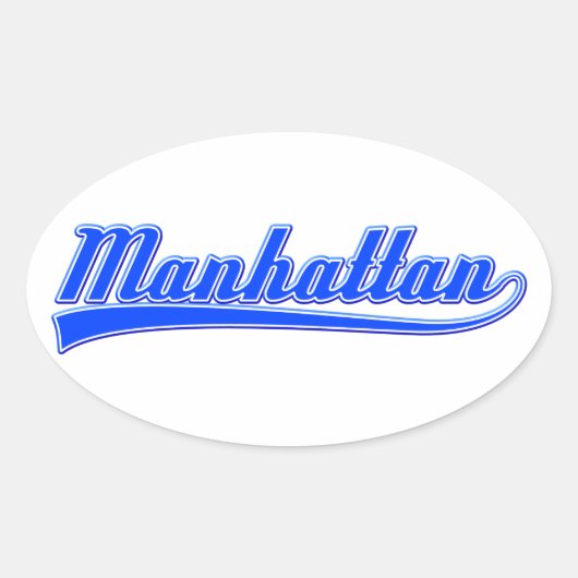 Manhattan met spoeling ovale sticker (Voorkant)