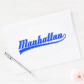 Manhattan met spoeling ovale sticker (Envelop)