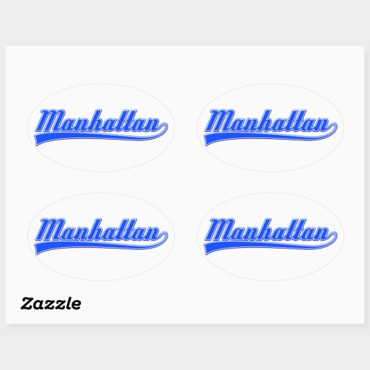 Manhattan met spoeling ovale sticker (Vel)