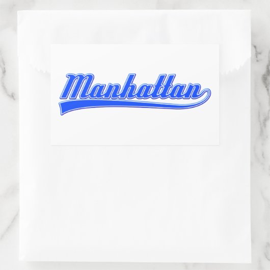 Manhattan met spoeling rechthoekige sticker (Tas)