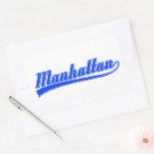 Manhattan met spoeling rechthoekige sticker (Envelop)