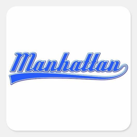 Manhattan met spoeling vierkante sticker (Voorkant)