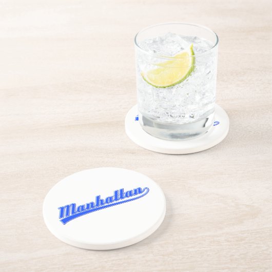 Manhattan met spoeling zandsteen onderzetter (Zijkant)