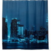 Manhattan midtown skyscrapers en New York City sk Douchegordijn (Voorkant)