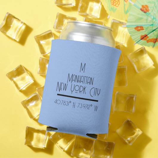 Manhattan New York City coördinaten Blikjeskoeler (Insitu Zomer)