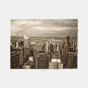 Manhattan New York City Fleece Deken