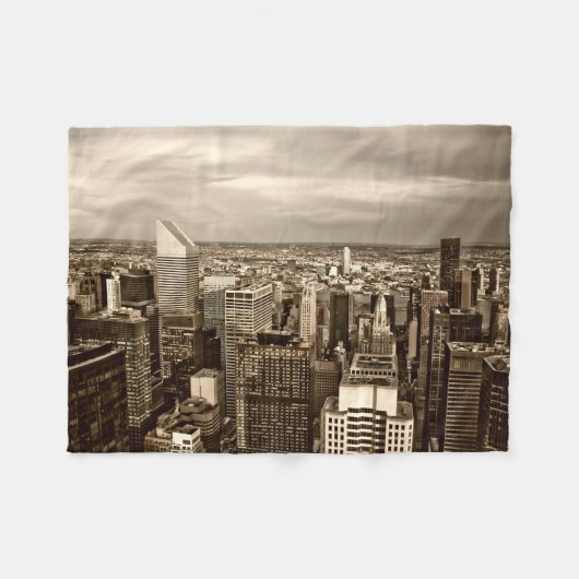 Manhattan New York City Fleece Deken (Voorkant (Horizontaal))