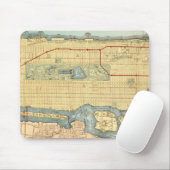  Manhattan New York City Map Muismat (Met muis)