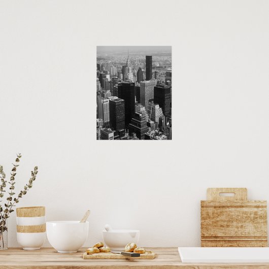 Manhattan New York City met Chrysler Building Poster (Keuken)