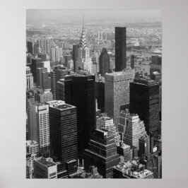 Manhattan New York City met Chrysler Building Poster