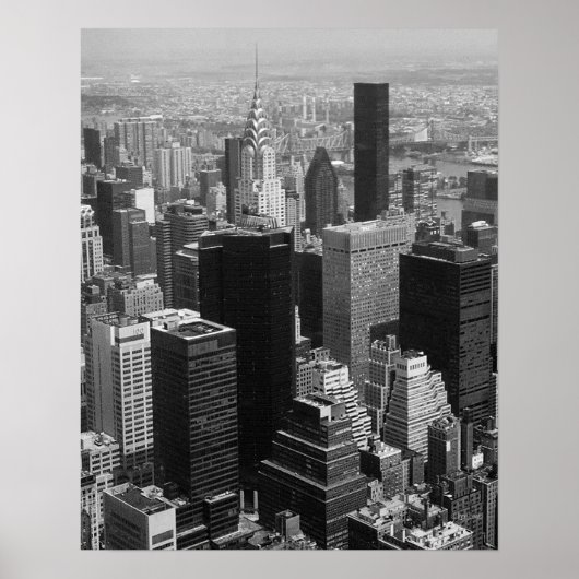 Manhattan New York City met Chrysler Building Poster (Voorkant)