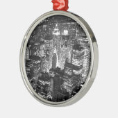 Manhattan New York City Metalen Ornament (Links)