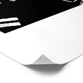 Manhattan New York City Modern Monochrome Map Poster (Hoek)