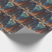  Manhattan New York City Night Painting Cadeaupapier (Hoek)