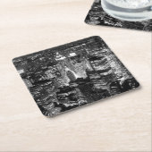 Manhattan New York City Night Zwart-wit Kartonnen Onderzetters (Schuin)