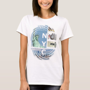 Manhattan New York City Nyc Liberty Statue Modern T-shirt