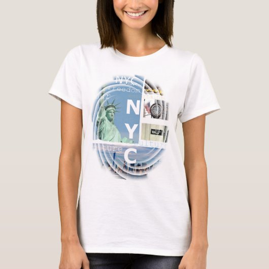 Manhattan New York City Nyc Liberty Statue Modern T-shirt (Voorkant)