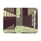 Manhattan New York City Reisposter. Magneet (Horizontaal)