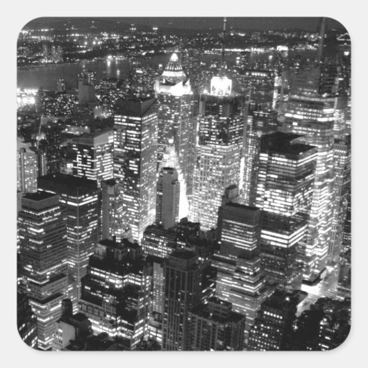 Manhattan New York City Vierkante Sticker (Voorkant)