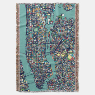 Manhattan New York Map Deken