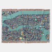 Manhattan New York Map Deken (Voorkant)